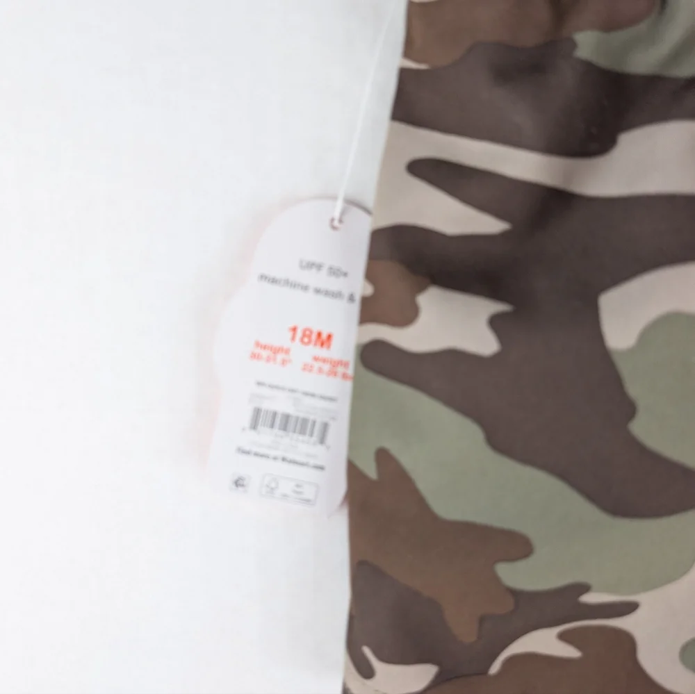 NWT WONDER NATION BABY BOY CAMOFLAUG SWIM TRUNKS 18‎ MONTHS
